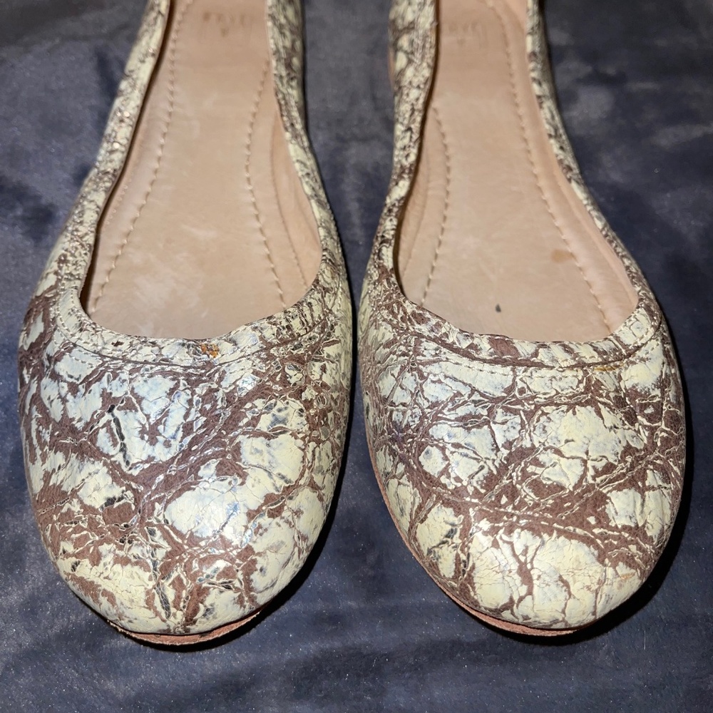 Frye Metallic Leather Carson Ballet Flats [Size 11]